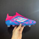 Chuteira  Adidas F50 Elite Laceless - Campo - Azul/Rosa