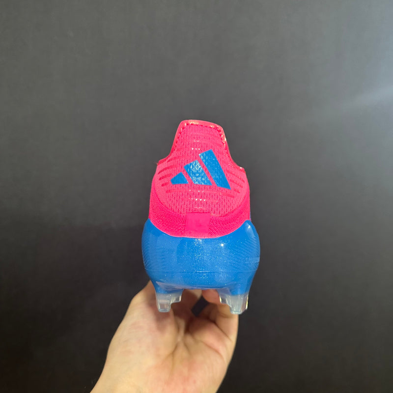 Chuteira  Adidas F50 Elite Laceless - Campo - Azul/Rosa