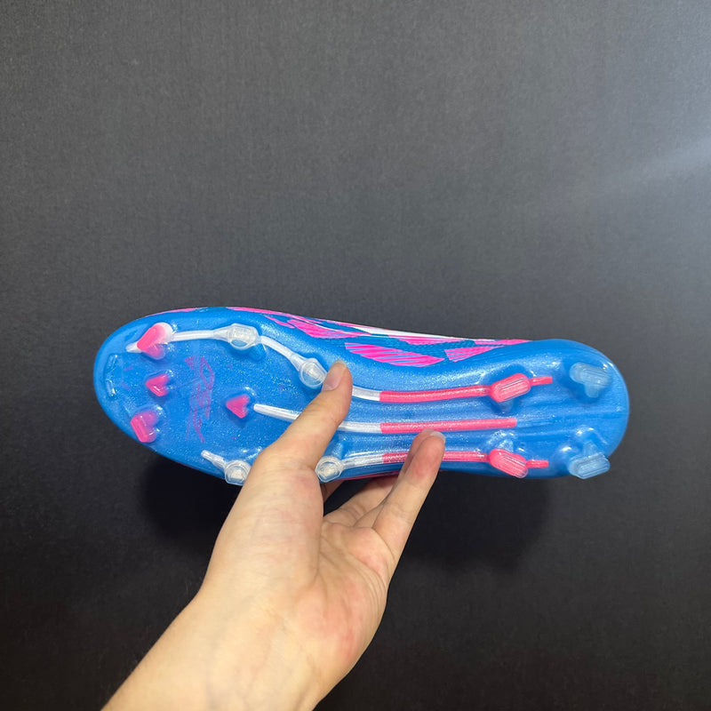 Chuteira  Adidas F50 Elite Laceless - Campo - Azul/Rosa