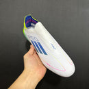 Chuteita  Adidas F50 Elite Laceless - Campo - Branca/Azul/Verde