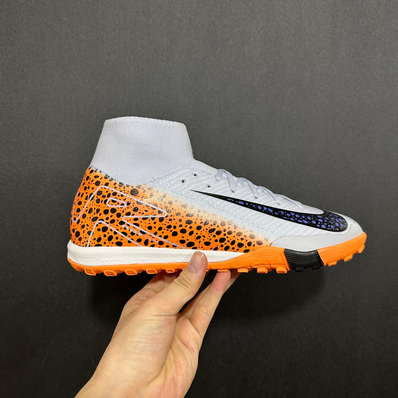 Chuteira Nike Air Zoom Mercurial Superfly 10 - Cinza/Laranja