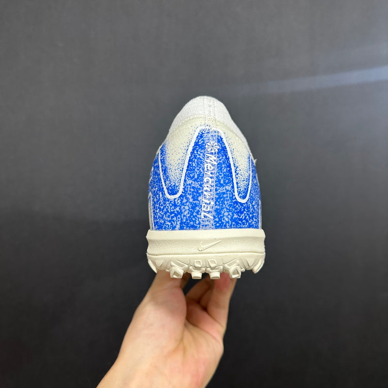 Chuteira Nike Air Zoom Mercurial Vapor 16 Elite - Branca/Azul