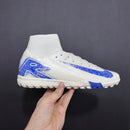 Chuteira Nike Air Zoom Mercurial Superfly 10 - Branco/Azul