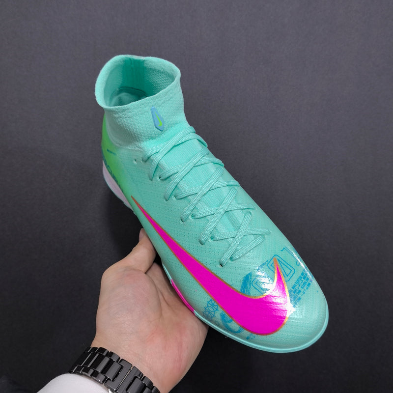 Chuteira Nike Mercurial Superfly 8 Elite - Verde água/Rosa