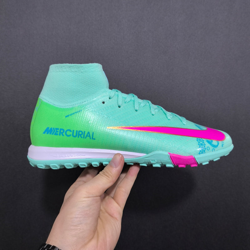 Chuteira Nike Mercurial Superfly 8 Elite - Verde água/Rosa
