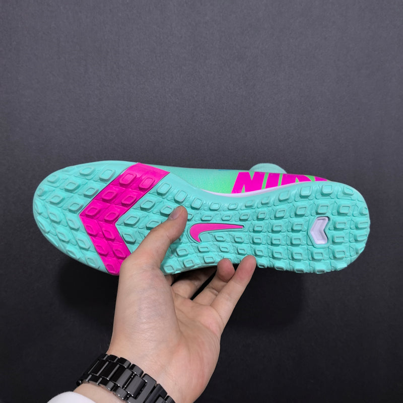 Chuteira Nike Mercurial Superfly 8 Elite - Verde água/Rosa