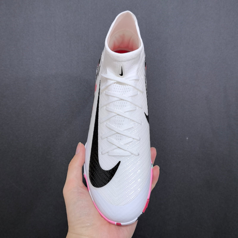 Chuteira Nike Air Zoom Mercurial Superfly 8 - Branca/Preto/vermelho