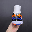 Chuteira Nike Air Zoom Mercurial Superfly 8 - Branca/Preto/Azul/Laranja